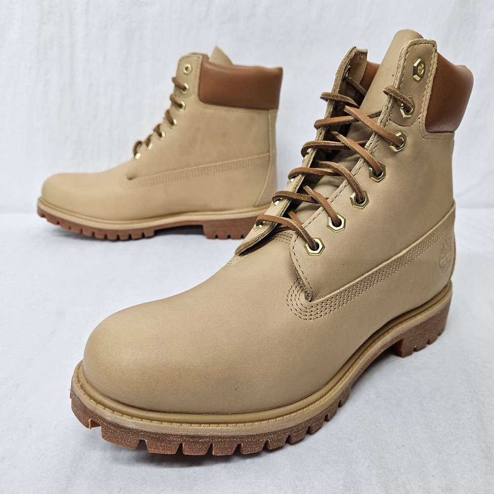 Timberland Premium 6 Inch Boot Waterproof TB0A2P6WEN2 Medium Beige Men Size 8.5 - Picture 3 of 9